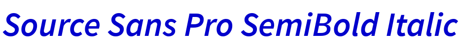 Source Sans Pro SemiBold Italic font